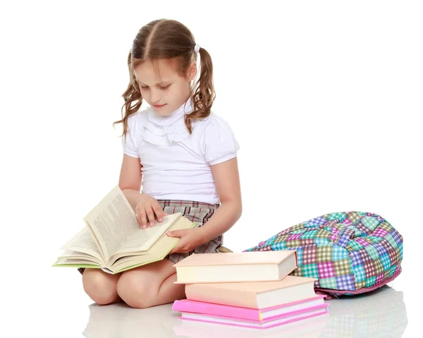 Little girl with a book Stock Photo