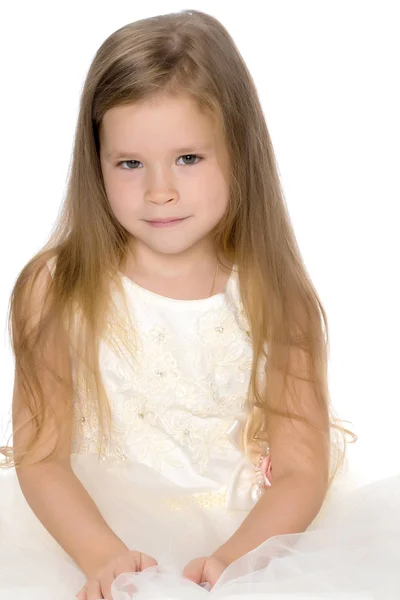 Portrait of a little girl close-up. Royalty Free Stock Images