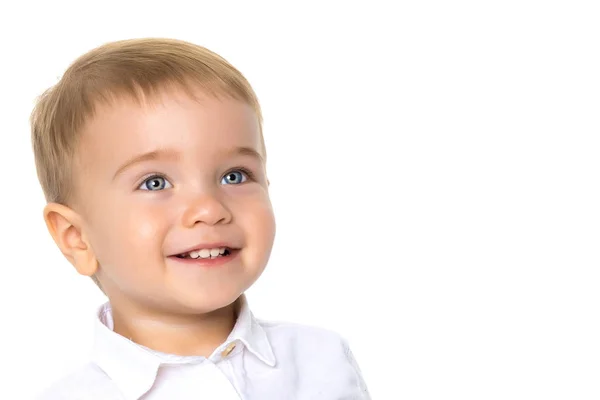 Portret małego chłopca bliska. — Zdjęcie stockowe
