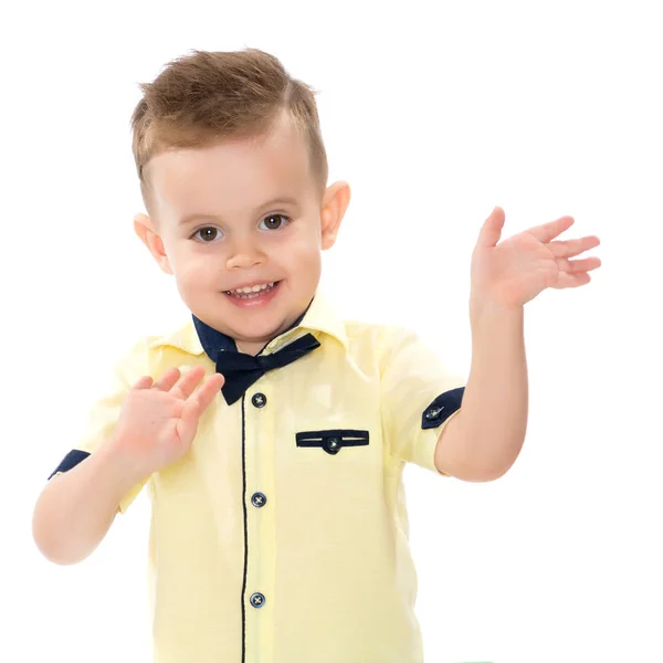 Retrato de un niño pequeño de cerca . —  Fotos de Stock