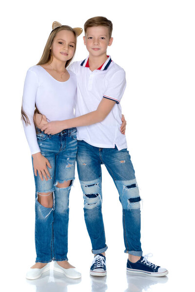 Bruder und Schwester der Teenager. — Stockfoto