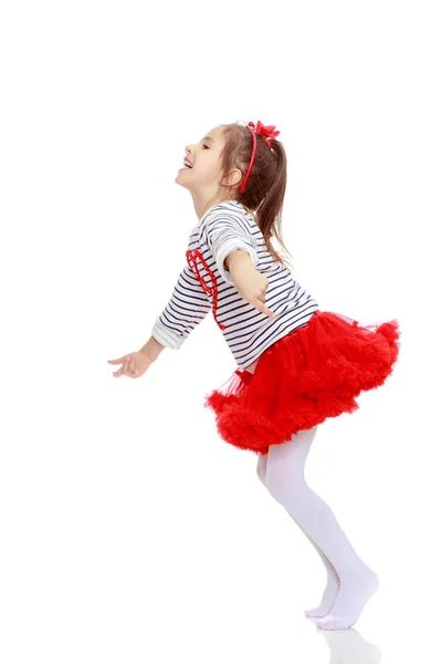 Menina Saltando. — Fotografia de Stock