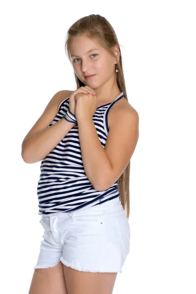 Teenage girl, studio photo — Stock Photo, Image