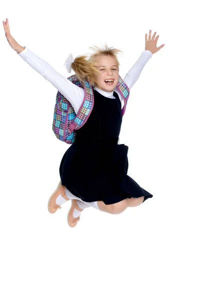 어린 소녀 점프. — 스톡 사진