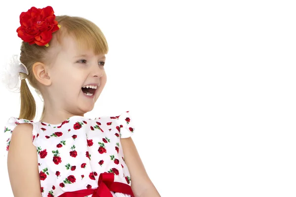 Hermosa niña riendo . — Foto de Stock