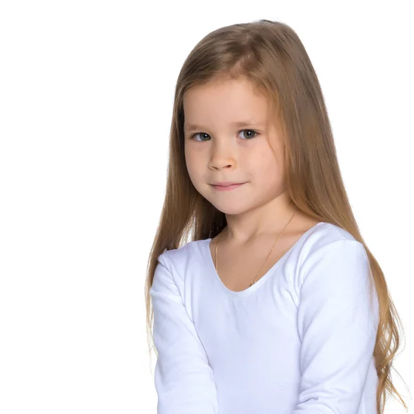 Portrait of a little girl close-up. — Stock Photo, Image