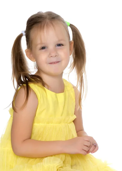 Portrait of a little girl close-up. — Stock Photo, Image