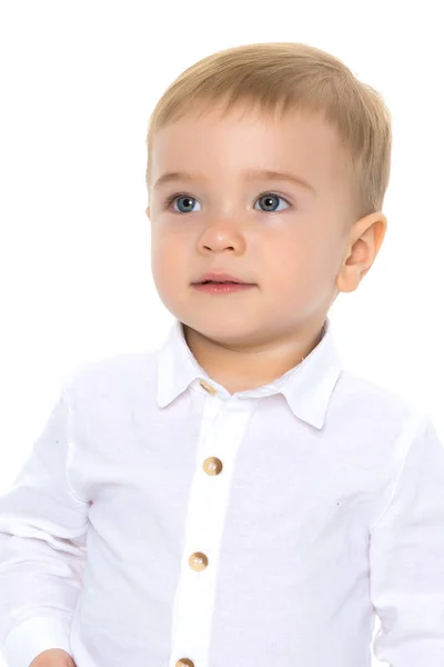 Portrét malého chlapce detail. — Stock fotografie