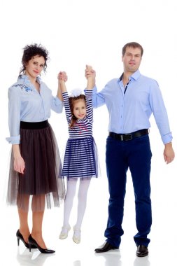 Küçük kızı ile mutlu anne.