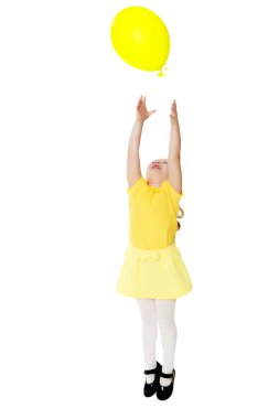 Balonlu küçük kız.