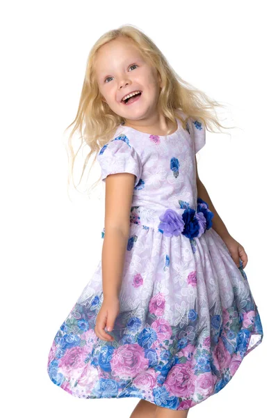 Beautiful little girl laughing. — Stock Photo, Image
