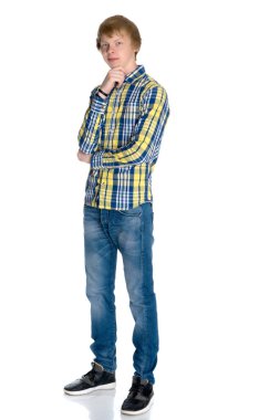 Genç bir kızıl saçlı adam