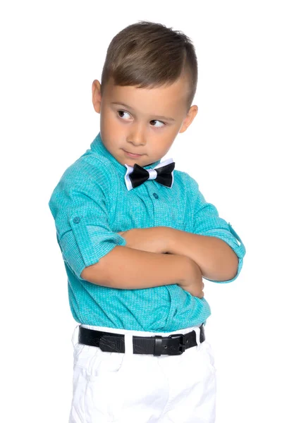 Retrato de un niño pequeño de cerca . — Foto de Stock