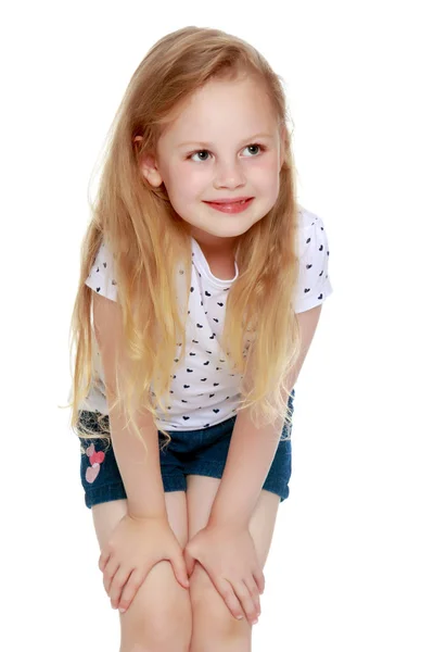 Portrét malé holčičky zblízka. — Stock fotografie