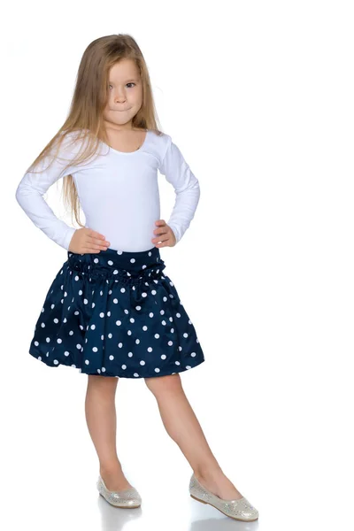 The little girl is full-length. — Stock Photo, Image