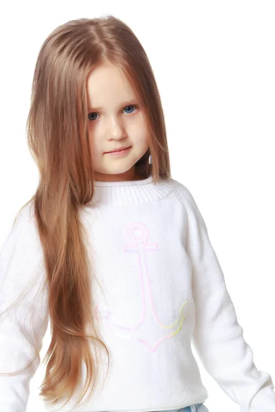 Portrait of a beautiful little girl — Stock Photo, Image