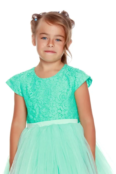 Fashionable little girl in a dress — Stock Photo, Image