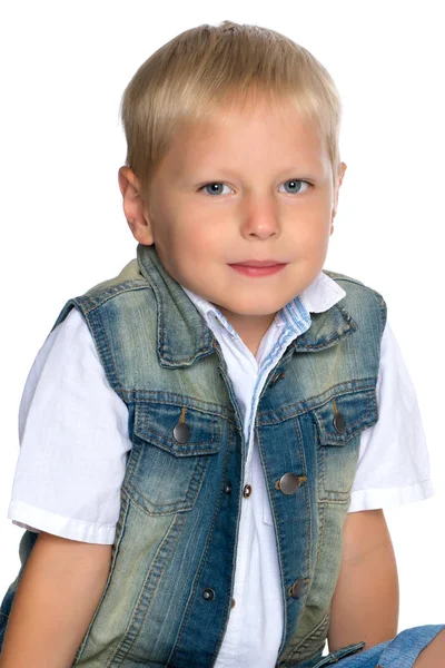 Retrato de un niño pequeño de cerca . —  Fotos de Stock