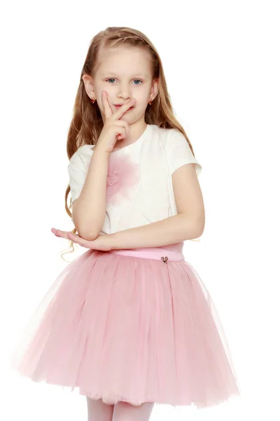 Bella bambina 5-6 anni . — Foto Stock