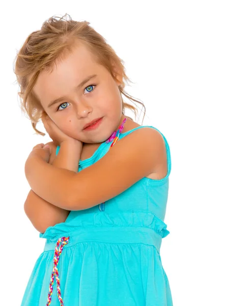 Retrato de uma menina close-up. — Fotografia de Stock