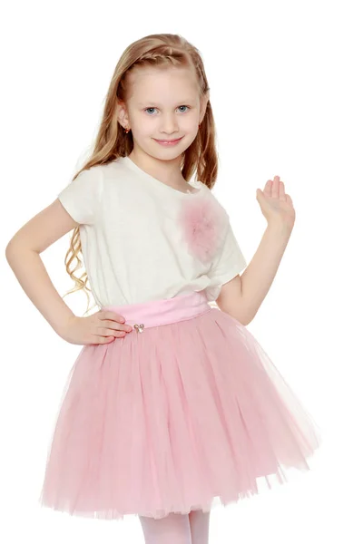 Bella bambina 5-6 anni . — Foto Stock