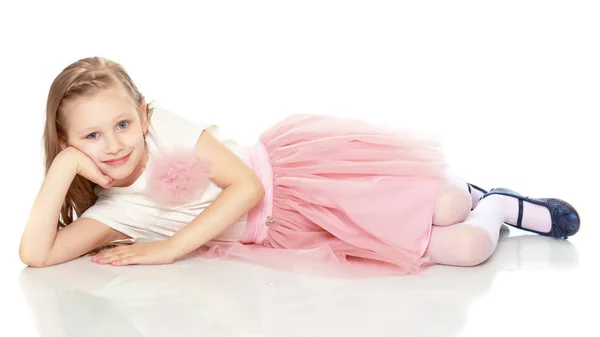 Bella bambina 5-6 anni . — Foto Stock