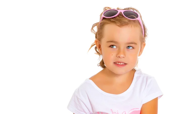 Retrato de uma menina close-up. — Fotografia de Stock