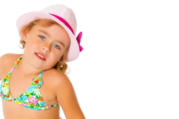 Little girl in a hat. — Stock Photo, Image