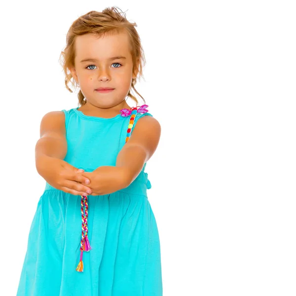 Niña gesticulando . — Foto de Stock