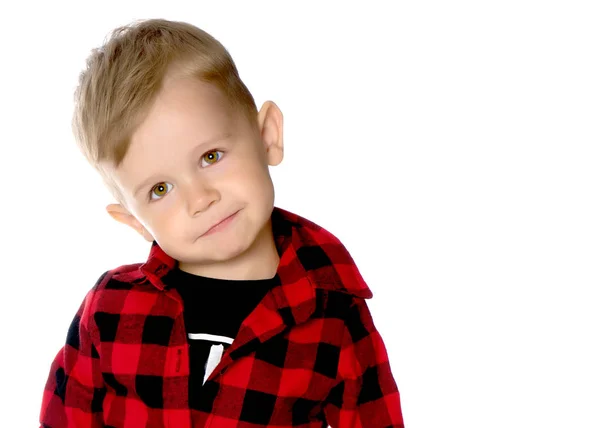 Portret van een kleine jongen close-up. — Stockfoto