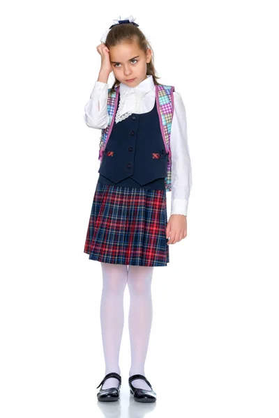 La chica va a la escuela. —  Fotos de Stock
