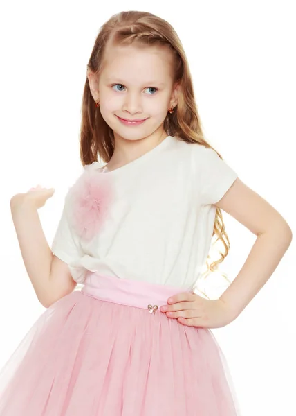 Bella bambina 5-6 anni . — Foto Stock