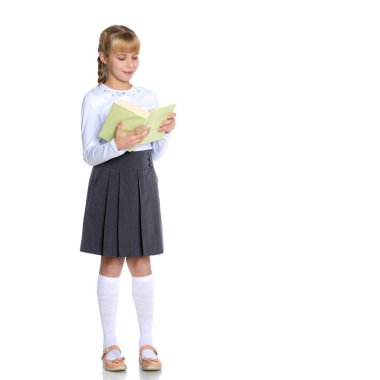 Kitaplı küçük kız.
