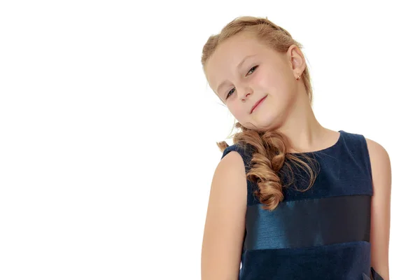 Portrait of a little girl close-up. — Stock Photo, Image