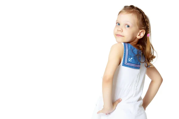 Retrato de una niña de cerca. —  Fotos de Stock