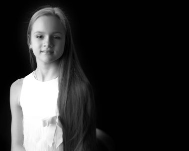 Genç kız, studio fotoğraf