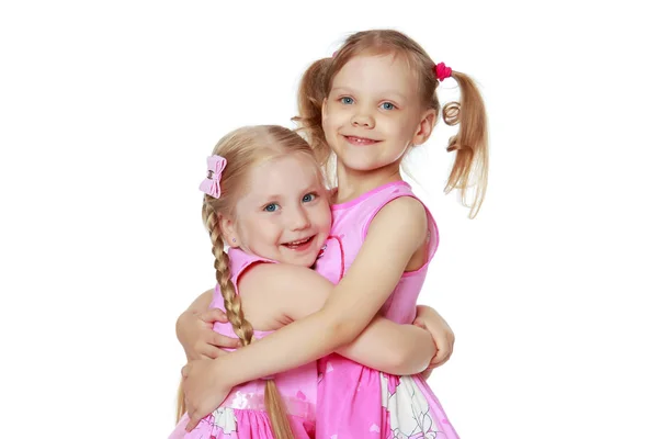 Two cute little girls close-up — Stock Photo, Image