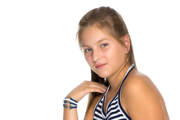 Menina adolescente, foto do estúdio — Fotografia de Stock