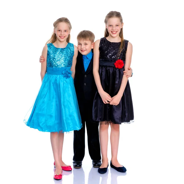 Group of children posing in the studio. — Stock Photo, Image