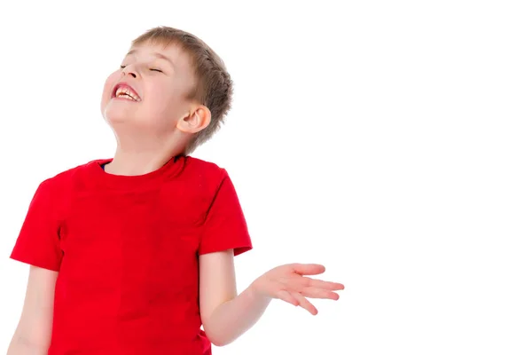 Knappe jongen lachen. — Stockfoto