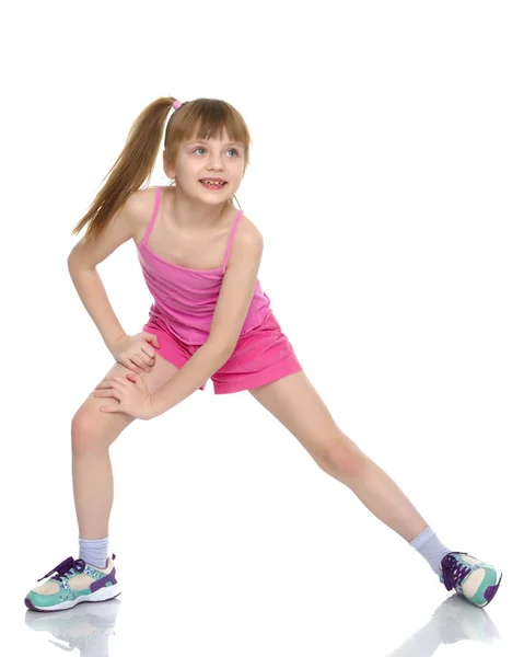 La ginnasta si prepara ad eseguire l'esercizio. — Foto Stock