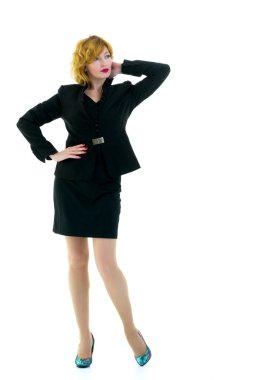 Başarılı bir iş kadınının portresi.