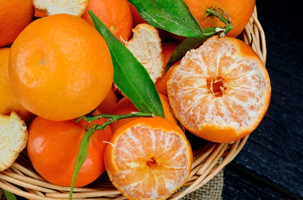 Clementine på tabell — Stockfoto