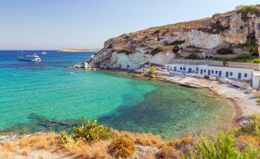 Rema beach, Kimolos island, Cyclades, Greece clipart
