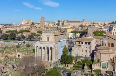 Görünümünü Forum Romanum (Roma Forumu), Roma, İtalya