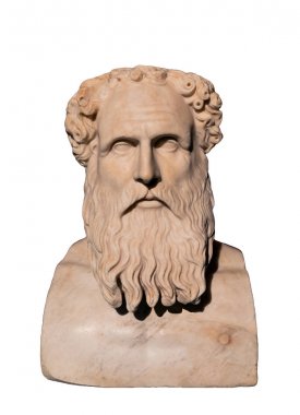 Bust of Stoic philosopher Zeno of Citium (334-262 BC) clipart