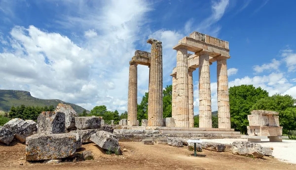 Oude Tempel Van Zeus Nemea Peloponnesos Griekenland — Stockfoto