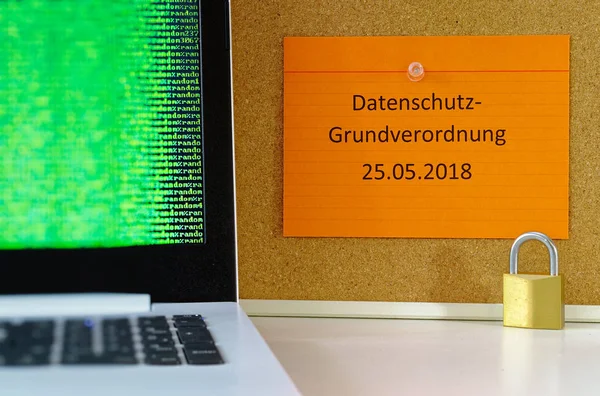 Tafel Mit Der Aufschrift Dsgvo Allgemeine Datenschutzverordnung Englischer Sprache Gdpr — Stockfoto