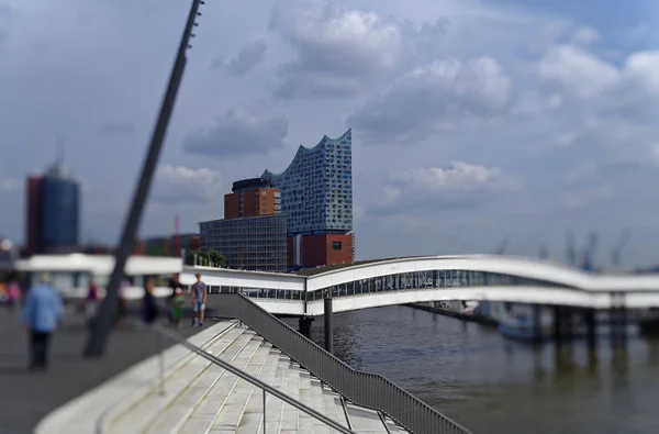 Haven Van Hamburg Met Elphilharmonie Hamburg Europa Duitsland Die Voorheen — Stockfoto