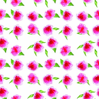 Kusursuz desenler bırakır böğürtlen ve çiçekleri suluboya